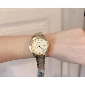 Fossil BQ3597 Dayle Three-Hand Date Two-Tone Stainless Steel Watch